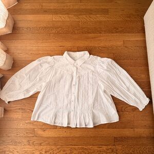 MOTHER baby doll eyelet White Blouse